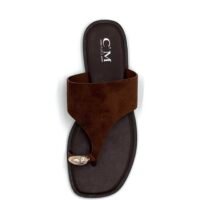 Sandalia Chocolate Dedo Dorado