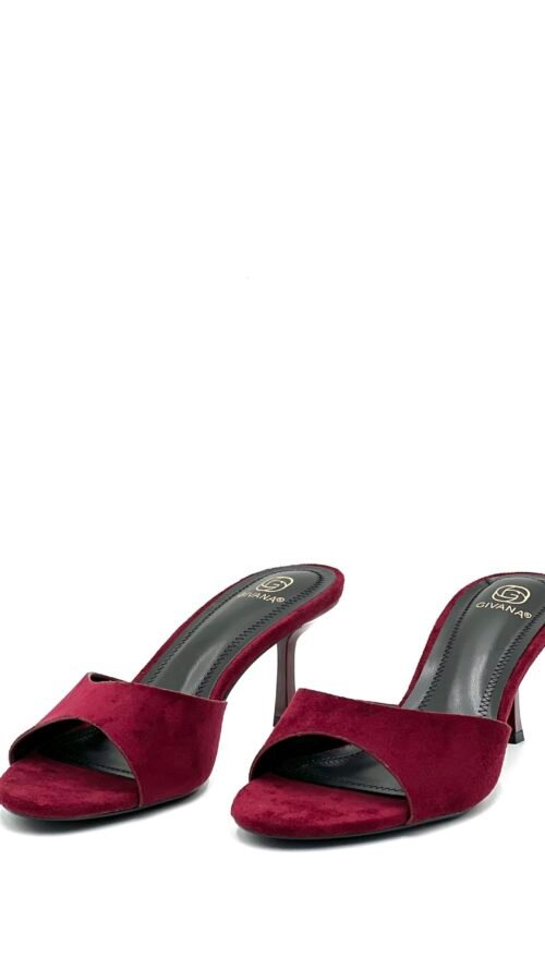 Tacón Rojo Vino Descalzado