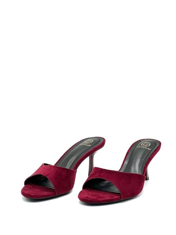 Tacón Rojo Vino Descalzado