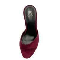Tacón Rojo Vino Descalzado
