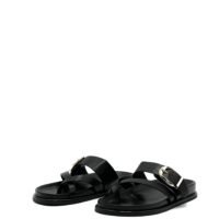 Sandalias Negras Tiras Cruzadas