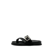 Sandalias Negras Tiras Cruzadas