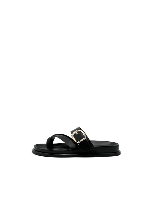 Sandalias Negras Tiras Cruzadas