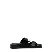 Sandalias Negras Tiras Cruzadas