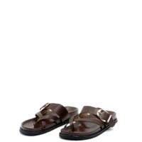Sandalias Chocolate Tiras Cruzadas
