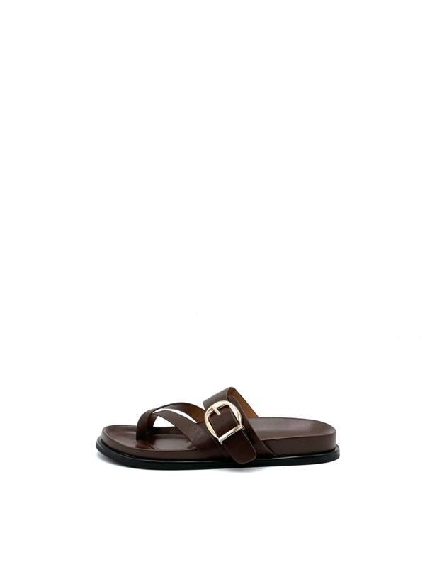 Sandalias Chocolate Tiras Cruzadas