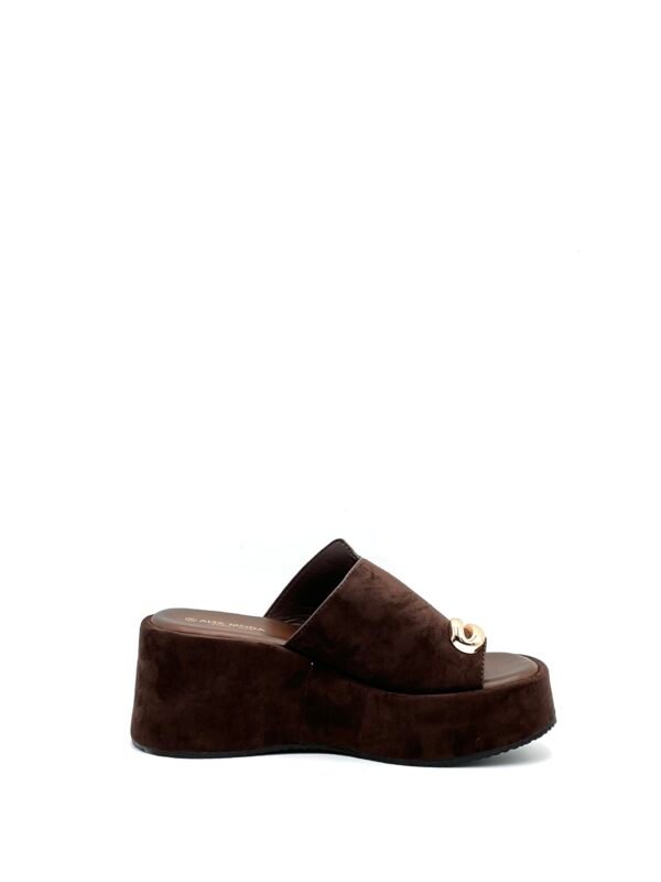 Plataformas Chocolate Descalzadas Anillo Dorado