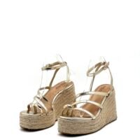 Plataformas de Rafia Doradas Dedo Dorado