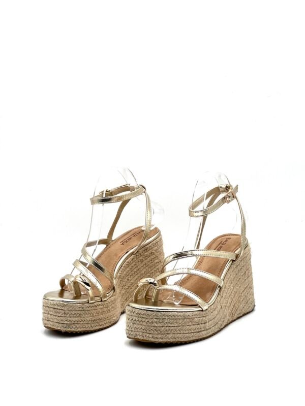 Plataformas de Rafia Doradas Dedo Dorado