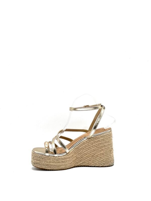 Plataformas de Rafia Doradas Dedo Dorado