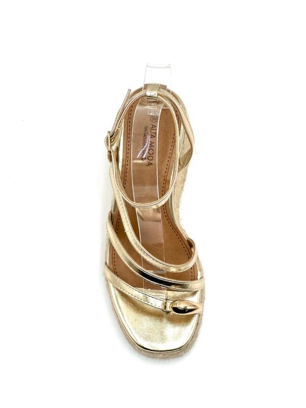 Plataformas de Rafia Doradas Dedo Dorado