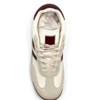 Tenis Beige Rayas Granate