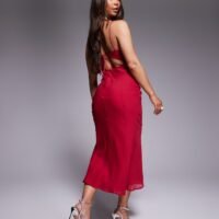 Vestido Largo Rojo Espalda al Aire