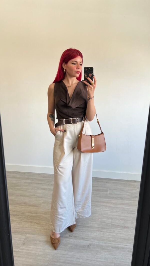 Blusa Lencera Escote Drapeado