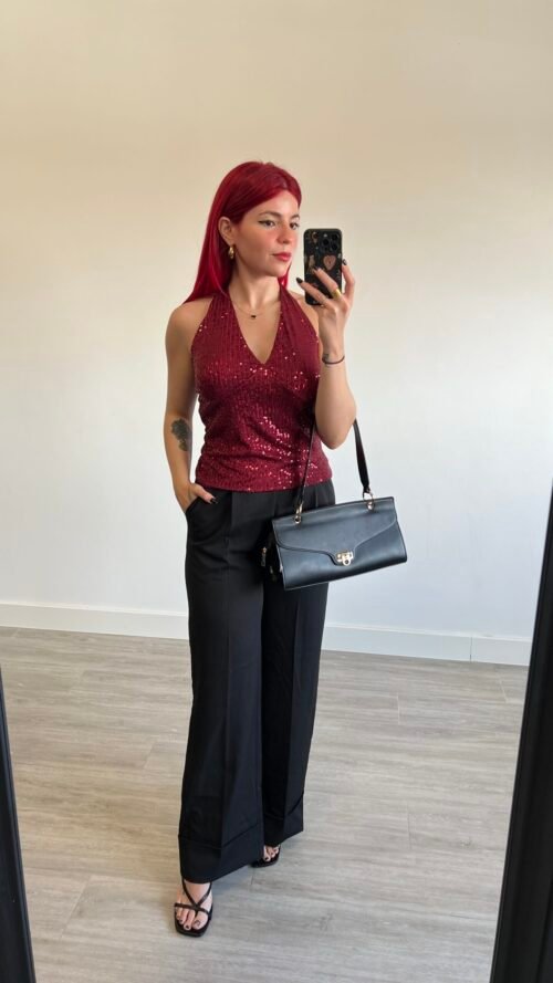 Top de Lentejuelas Rojas