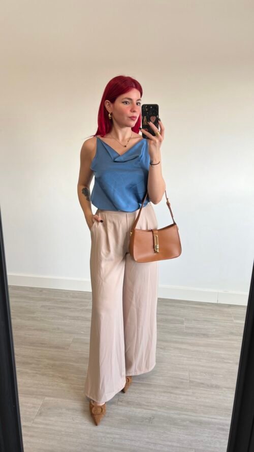 Pantalón con Fajín Pata Ancha