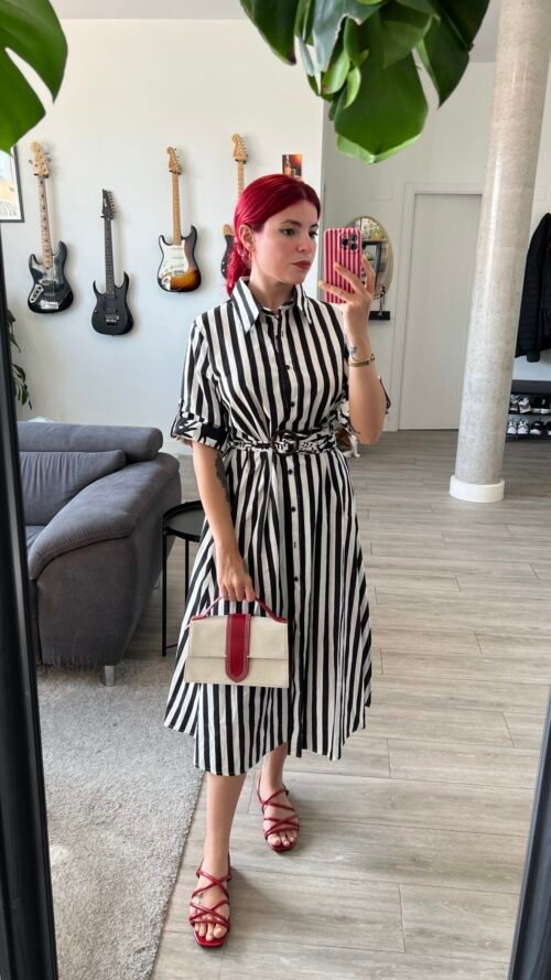 Camisero de Rayas Blanco y Negro