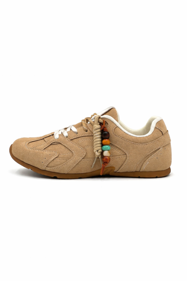 Tenis Color Beige con Abalorio