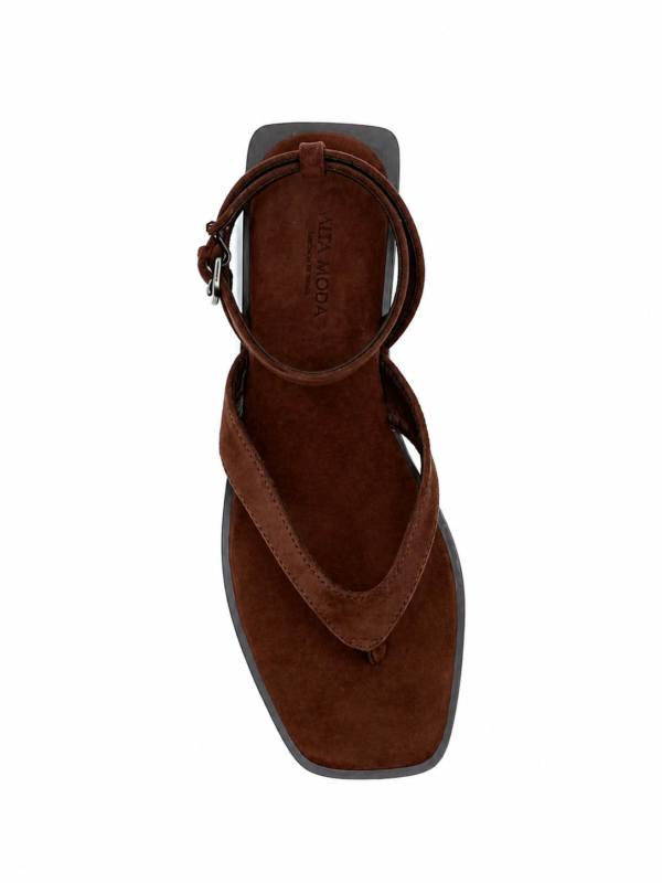 Sandalias Cogidas al Tobillo Chocolate