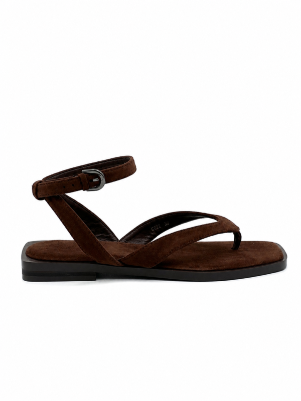 Sandalias Cogidas al Tobillo Chocolate