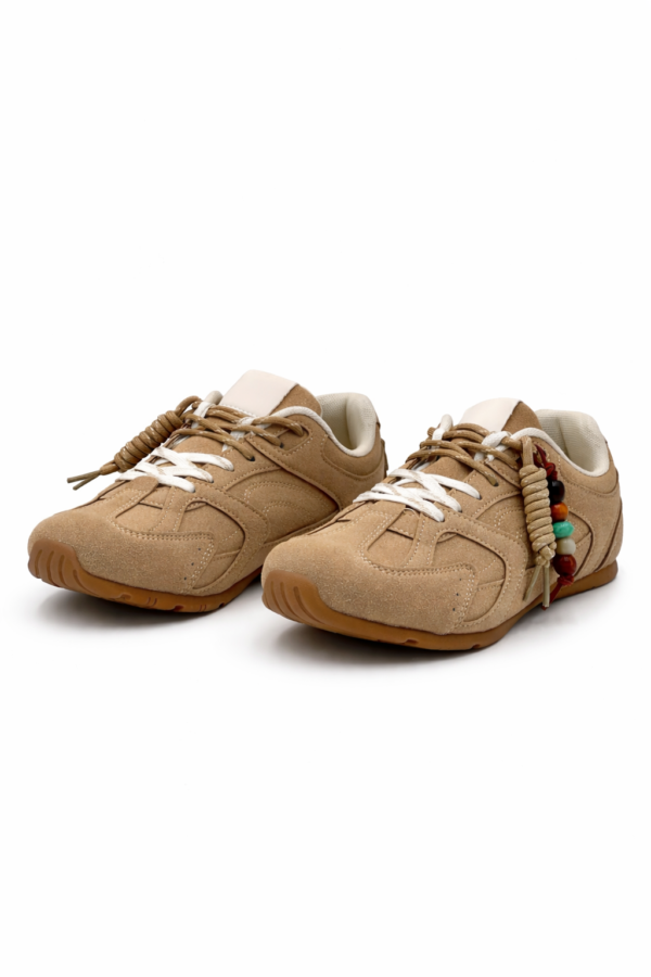 Tenis Color Beige con Abalorio
