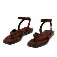 Sandalias Cogidas al Tobillo Chocolate