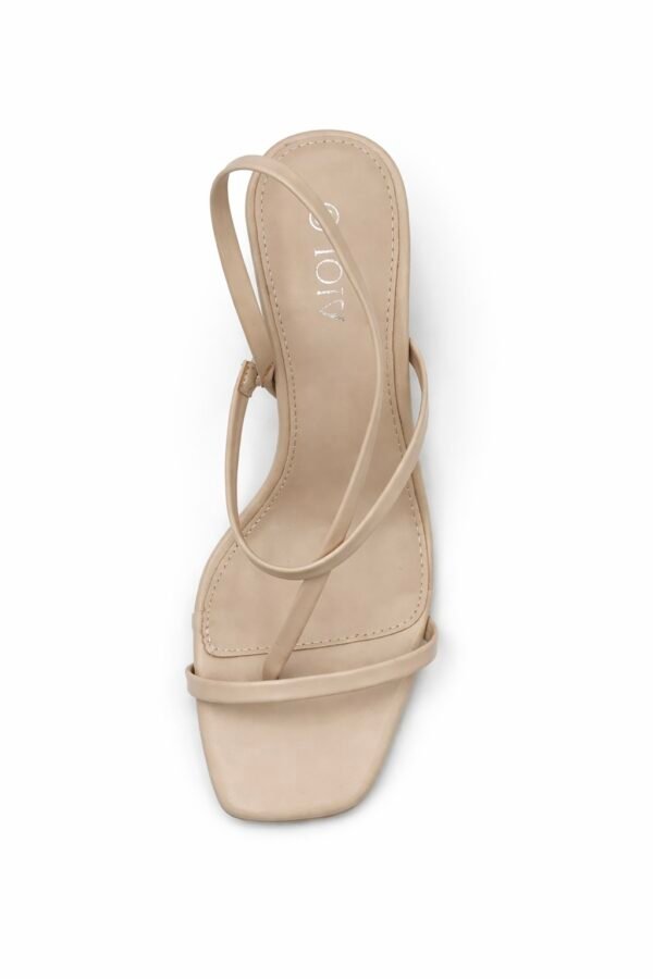 Tacones Beige Tiras Asimétricas