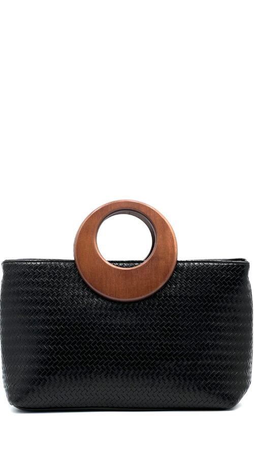 IMG_9432 Cartera Rectangular con Asa Redonda de Madera