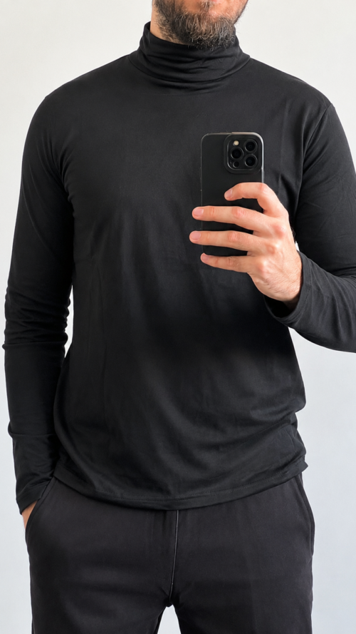 Jersey Cuello Alto Negro