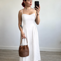 Vestido de Tirantes Escote Corazón