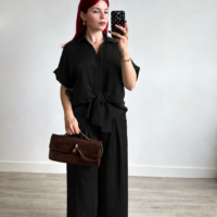 Conjunto de Pantalón y Blusa Anudado al Frente