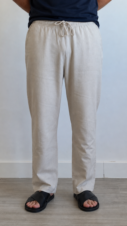 Pantalón Beige con Cordón