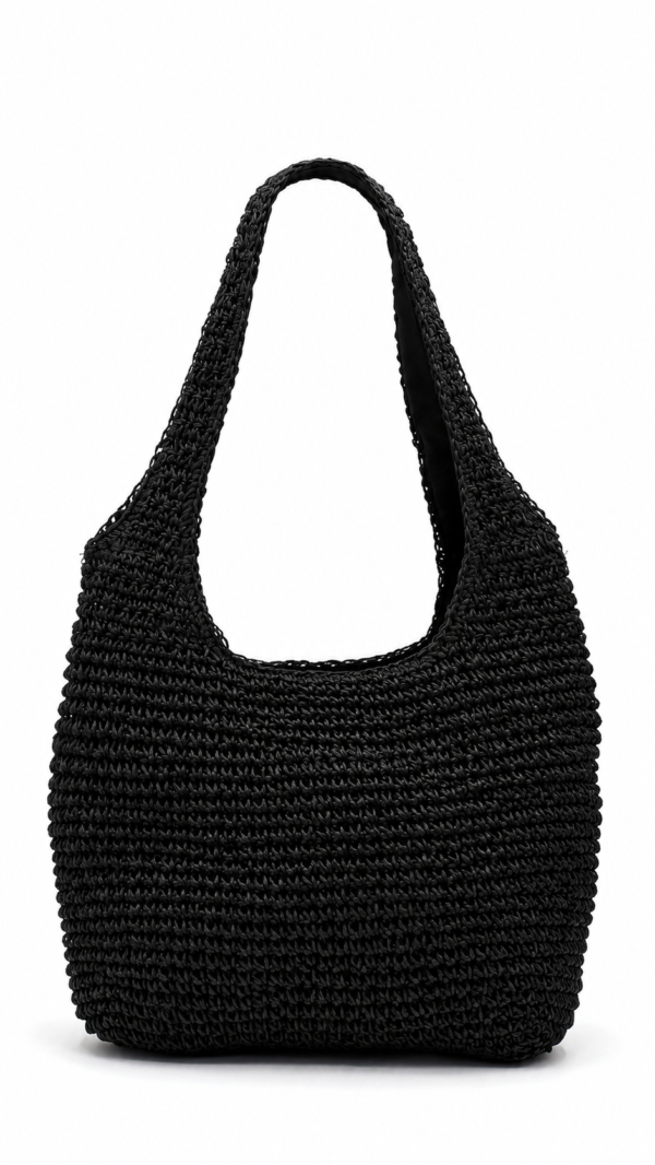 Cartera de Rafia Negra
