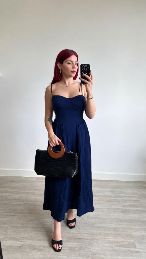 Vestido de Tirantes Escote Corazón