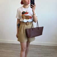 Short Color Entero con Cinto de Rafia