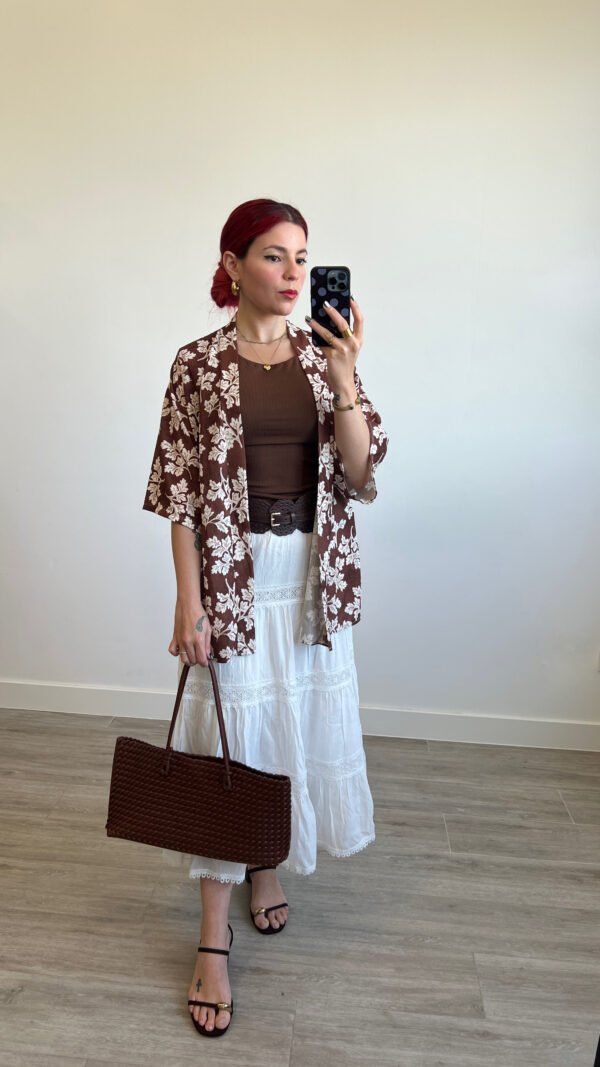 Kimono Estampado de Hojas
