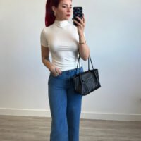 Jean Wide Leg Estrellas Bolsillos Traseros