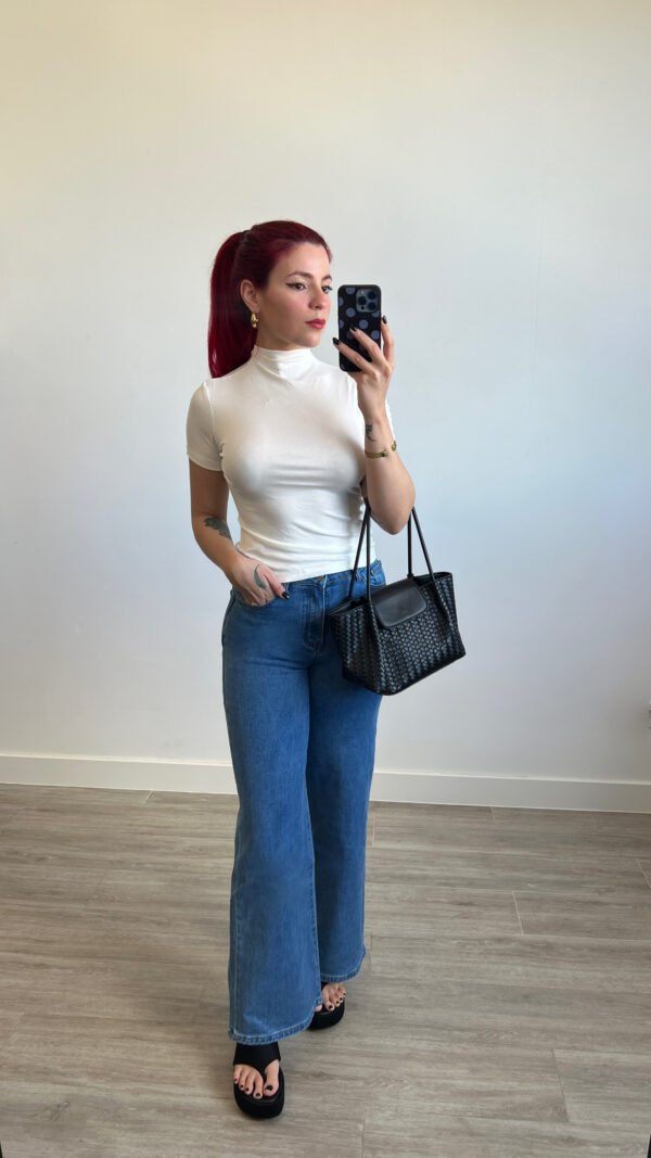Jean Wide Leg Estrellas Bolsillos Traseros