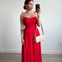 Vestido de Tirantes Escote Corazón
