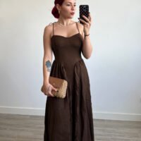 Vestido de Tirantes Escote Corazón