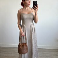Vestido de Tirantes Escote Corazón
