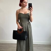 Vestido de Tirantes Escote Corazón