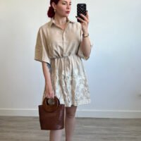 Camisero de Palmas Bordadas Mangas Amplias