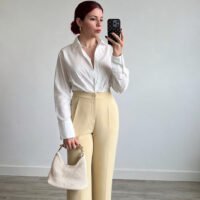 Camisa Crop Anudada Delante