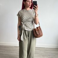 Pantalón Bombacho de Pliegues