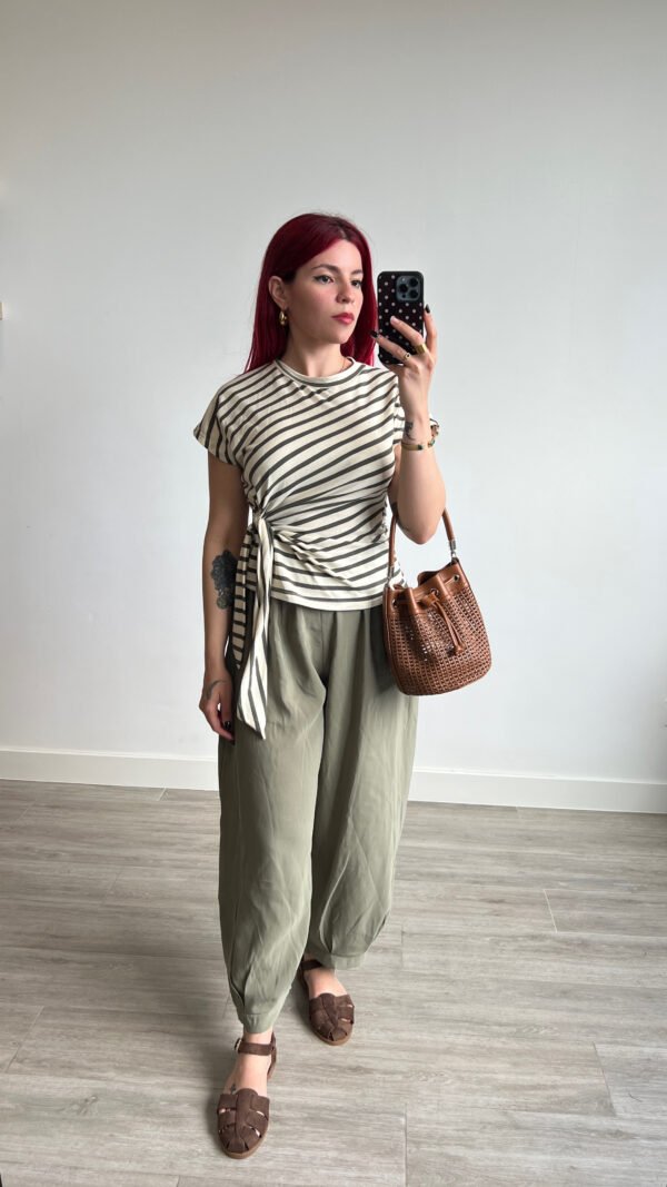 Pantalón Bombacho de Pliegues