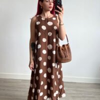 Vestido de Lunares Grandes Línea A