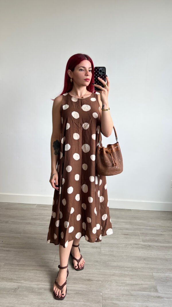 Vestido de Lunares Grandes Línea A