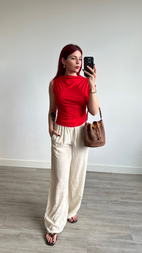 Pantalón de Bambula Beige