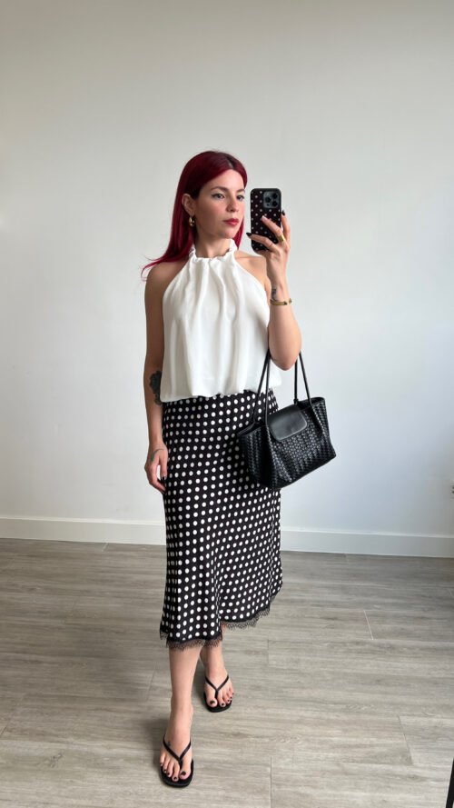 Saya Midi Óvalos Blancos
